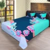Cyan Blue Bed Sheet