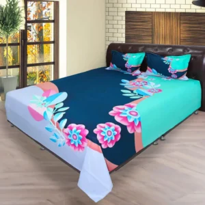 Cyan Blue Bed Sheet