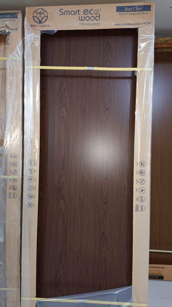 SMART ECO WOOD TOILET & BELCONY DOOR, Bedroom door, Main door - Owk Wood Deep- Wooden Texture Door - Image 2