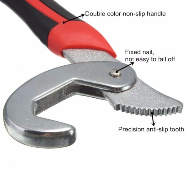 Multipurpose Auto Adjustable Universal Quick Snap n Grip Wrench Spanner Set Tools - Image 6