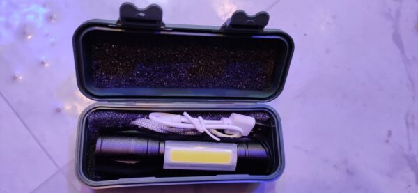 Rechargeable/Portable/Stylish mini Telescopic Zoom Flash Light XPE+COB - Image 6