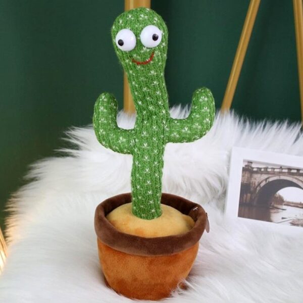 Dancing Cactus Talking Cactus Stuffed Plush Toy Electronic Toy with Song Plush Cactus Potted Toy Early Education Toy for Kids - Image 3