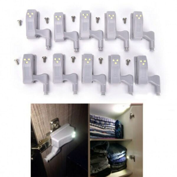 1Pcs LED Hinge Light Smart Sensor Kitchen Cabinet Cupboard Wardrobe Lamp - Image 4