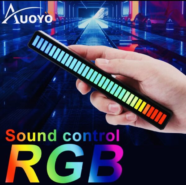 Smart RGB Symphony Sound Control LED Light Music Rhythm Ambient Pickup Lamp App Control For Compute Gaming Desktop Decor - Image 4