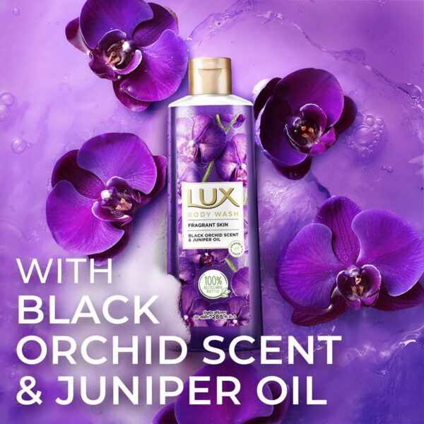 Lux Body Wash Black Orchid Scent & Juniper Oil 245ml - Image 2