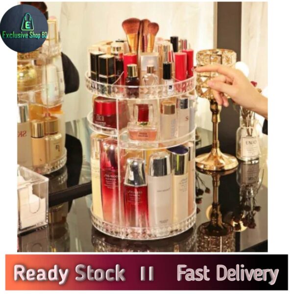 Cosmetics Organizer, Rotatable 360-degree Makeup Organizer, Makeup Kit - Image 2