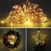 10m 100 led usb পরিচালিত মিনি রঙিন ফেইরি লাইটস ওয়াটারপ্রুফ ক্রিসমাস ডেকোরেশন কালার কপার ওয়্যার স্ট্রিং হলুদ/সাদা - fairy lights for room decoration - Image 7