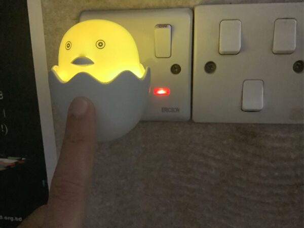 Light-Controlled Sensor LED EU Plug Egg Shell Duck Night Light with Mushroom Wall Socket Light Lamp - Image 6