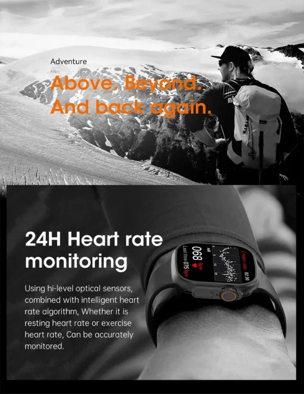 U9 Ultra Smart Watch Men Series 9 Watch 2.2 Big Screen Waterproof 49mm NFC Sports With Compass. - Image 6