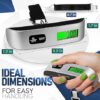 Portable Scale Mini Digital LCD Display Hanging Scale 50kg 10g Electronic Luggage Hanging Suitcase Travel Weighs Baggage Bag Weight Balance Tool