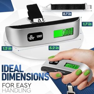 Portable Scale Mini Digital LCD Display Hanging Scale 50kg 10g Electronic Luggage Hanging Suitcase Travel Weighs Baggage Bag Weight Balance Tool