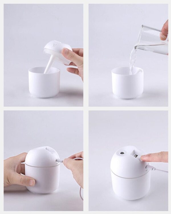 Mini Large Mist Volume USB Air Humidifier Household Small Desktop Intelligent Car New Aromatherapy Machine - Image 8