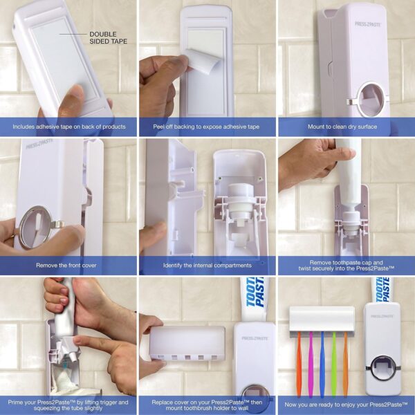 Hands Free Toothpaste Dispenser and Holder - Image 3
