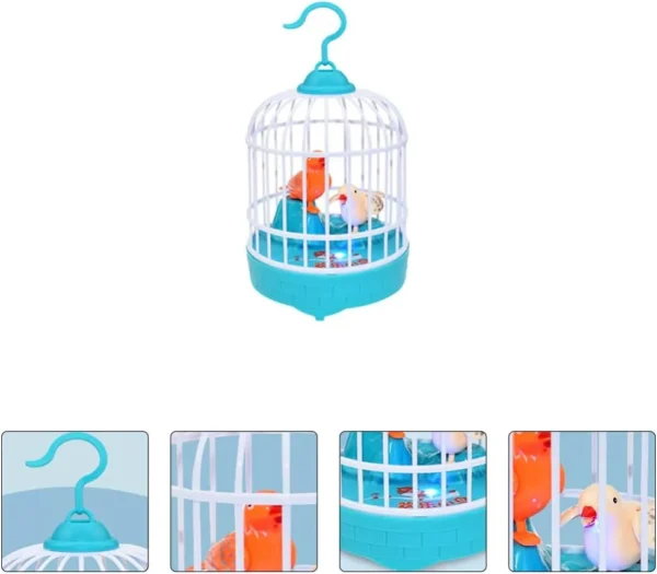 Singing and Chirping Bird Toys in Cage Realistic Sound - Image 3