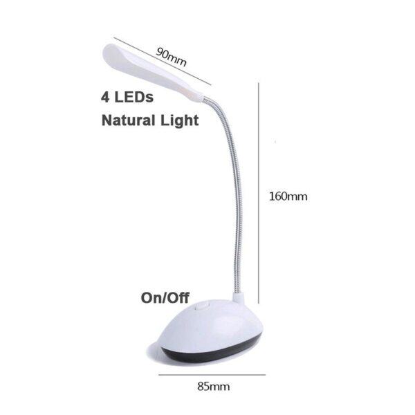 4LEDS Foldable Eye Protection Desk Lamp Reading Lamp Study Table Lamp Book Light Bedroom Night Light - Image 5