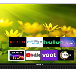 Nova NV-4305 G-HVR Frameless Android TV With Tempered Glass - 43 Inch - Black