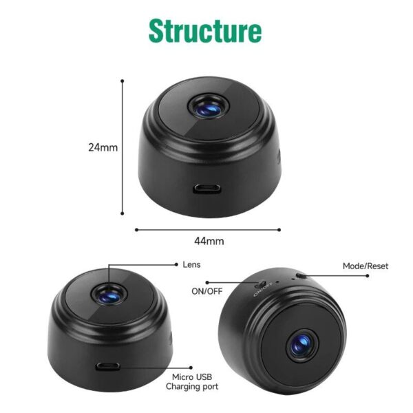 A9 WiFi Mini Camera Recorder Security Monitoring Wireless Video Mini Camera Recorder Voice Camera Smart Home For Infants And P - Image 6