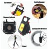 Multifunction Mini COB Keychain Light USB Rechargeable Emergency Lamps Magnetic Repair Work Outdoor Camping Flashlight
