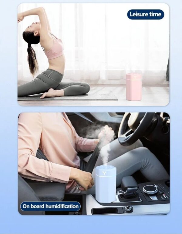 Air Humidifier Aroma Oil Humidificador USB Cool Mist Sprayer with Colorful Soft Night Light Purifier Car Home Appliance - Image 9