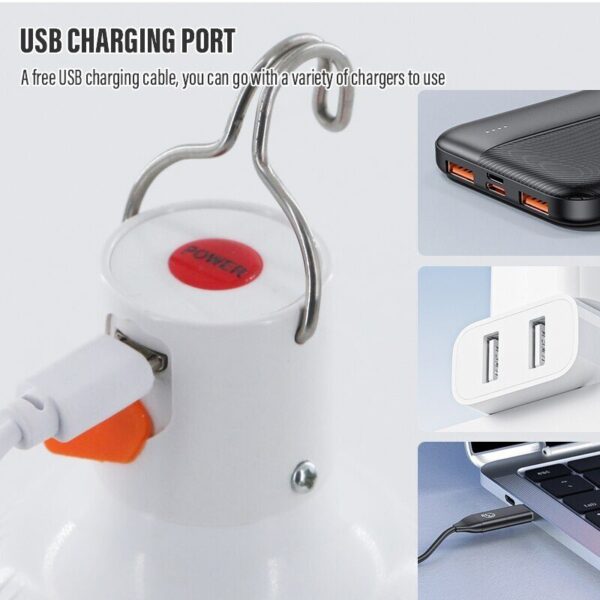 Outdoor USB Rechargeable LED Lamp Bulbs High Brightness Emergency Light Hook Up Camping Fishing Portable Lantern Night Lights - Image 8