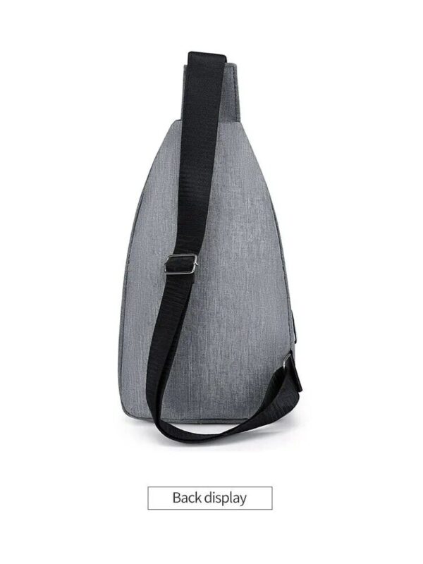 Chest Bag Fashion New Solid Color Men Chest Bag Outdoor Casual Fashion One Shoulder Crossbody Bag - Image 4