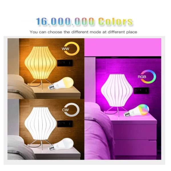 Tuya Smart Led Bulb E27 220V Smart Light Dimable Bluetooth RGB Lamp APP Control for Bedroom Room Decoration Party Lights - Image 9