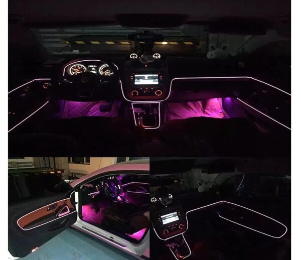 Geepact 3M Light Strip El Wire String Strip Light Cold Lights Neon LED Light Decorative Lamp Car Rope Strip Light for Party Automotive Car Interior Decoration - Image 2