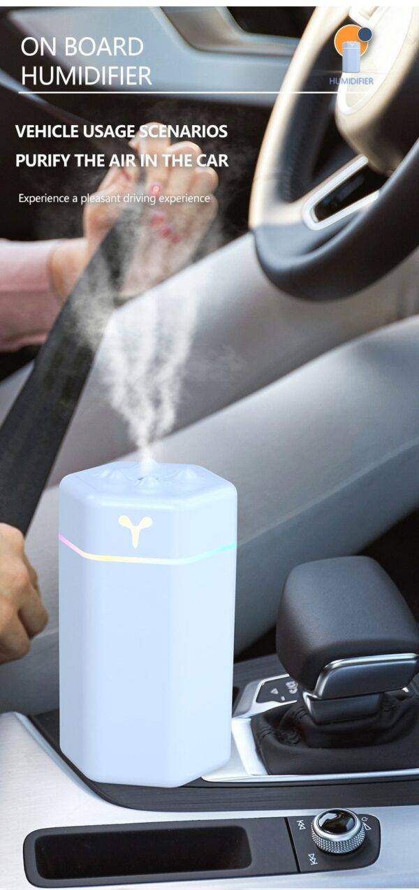 Air Humidifier Aroma Oil Humidificador USB Cool Mist Sprayer with Colorful Soft Night Light Purifier Car Home Appliance - Image 3