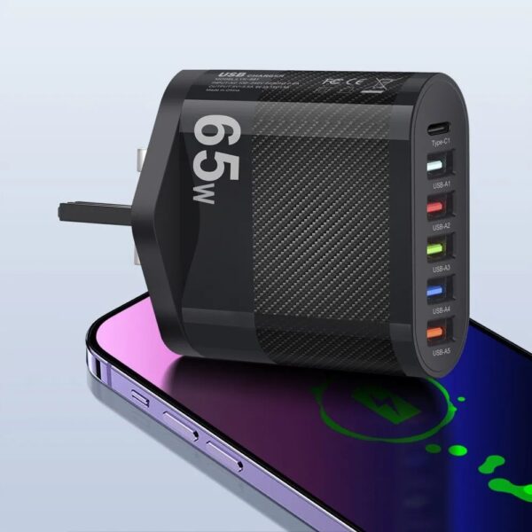 3.1A 5Ports USB Charger PD Charging Adapter For Xiaomi iPhone 13 Samsung Mobile Phone Plug Charging QC 3.0 Wall Charger - Image 7