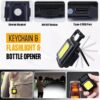 Multifunction Mini COB Keychain Light USB Rechargeable Emergency Lamps Magnetic Repair Work Outdoor Camping Flashlight - Image 6