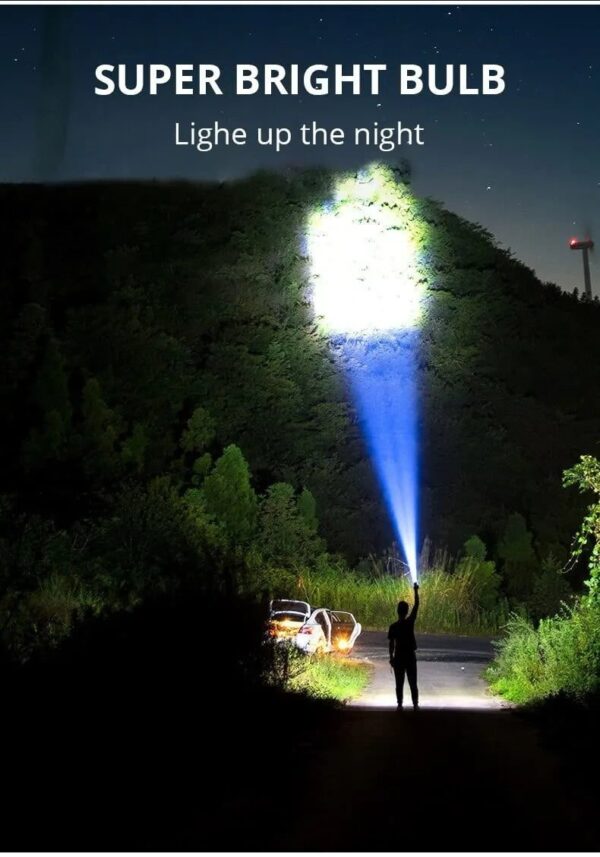 5LED High Power Led Flashlights Rechargeable Camping Spotlight with Side Light 3 Lighting Modes for Camping Adventure Outdoor - Image 9