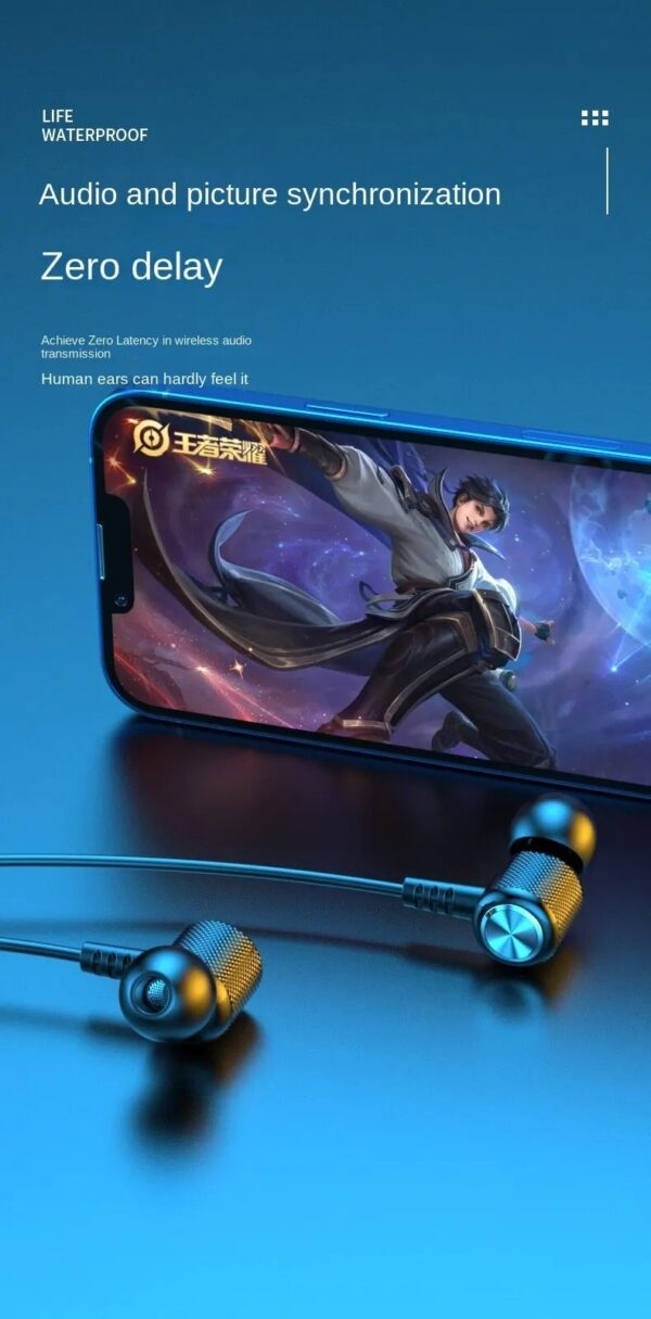 Neck Mounted Bluetooth Earphones Wireless Ultra Long Standby Games Sports Running Anti Sweat Suitable For Android Ios - Image 7