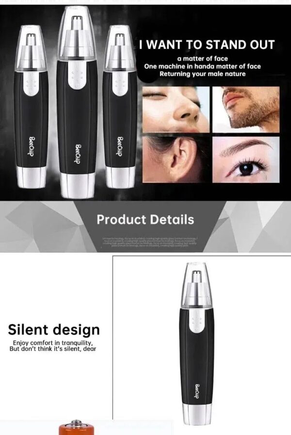 Electric Nose Hair Trimmer For Men Battery Model Trimming Nose Hair Women Nostrils Trim The Hair Scissors Nasal Hair Knife - Image 8