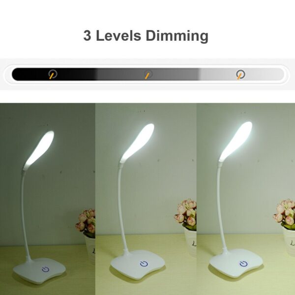 LED Desktop Desk Lamp USB Rechargeable Lighting Eye Protection Room Night Light Bedroom Bedside Student Reading Lamp - Image 8