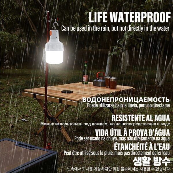 Outdoor USB Rechargeable LED Lamp Bulbs High Brightness Emergency Light Hook Up Camping Fishing Portable Lantern Night Lights - Image 5