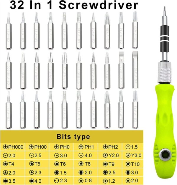 Tool Repair 32 In 1 Screwdriver Set Precision Mini Magnetic Screwdriver Bits Kit Phone Mobile IPad Camera Maintenance - Image 3