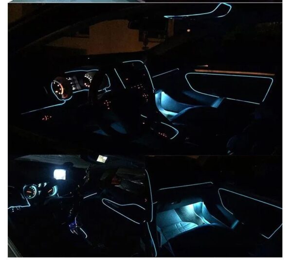 Geepact 3M Light Strip El Wire String Strip Light Cold Lights Neon LED Light Decorative Lamp Car Rope Strip Light for Party Automotive Car Interior Decoration - Image 7
