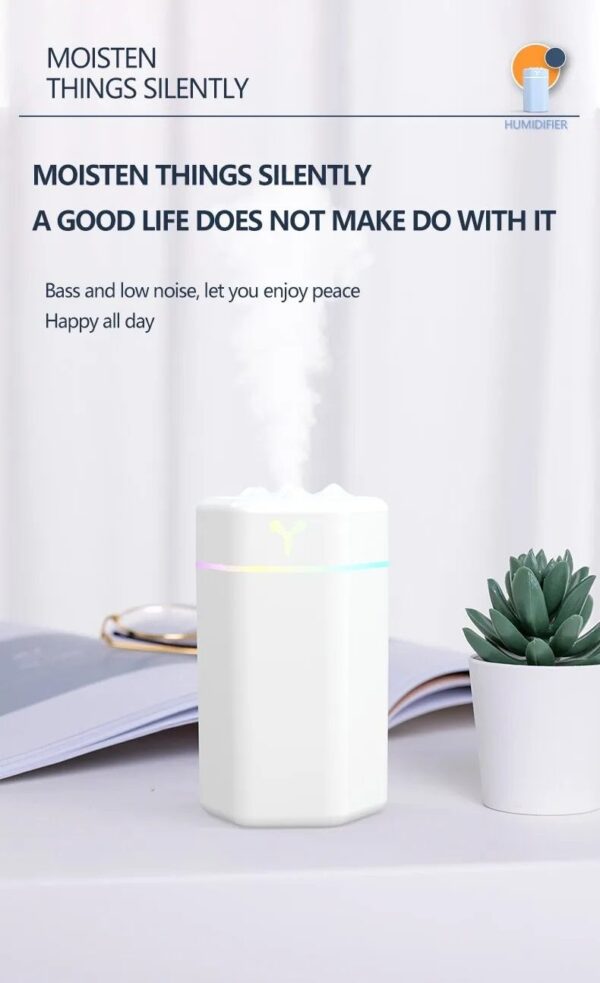 Air Humidifier Aroma Oil Humidificador USB Cool Mist Sprayer with Colorful Soft Night Light Purifier Car Home Appliance - Image 8