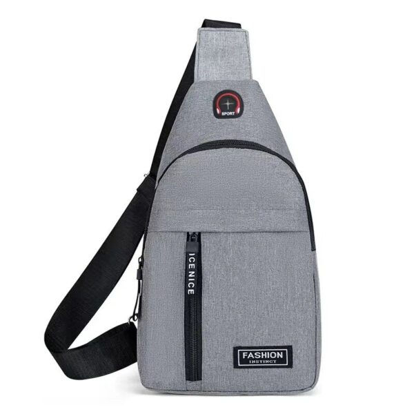 Chest Bag Fashion New Solid Color Men Chest Bag Outdoor Casual Fashion One Shoulder Crossbody Bag - Image 5