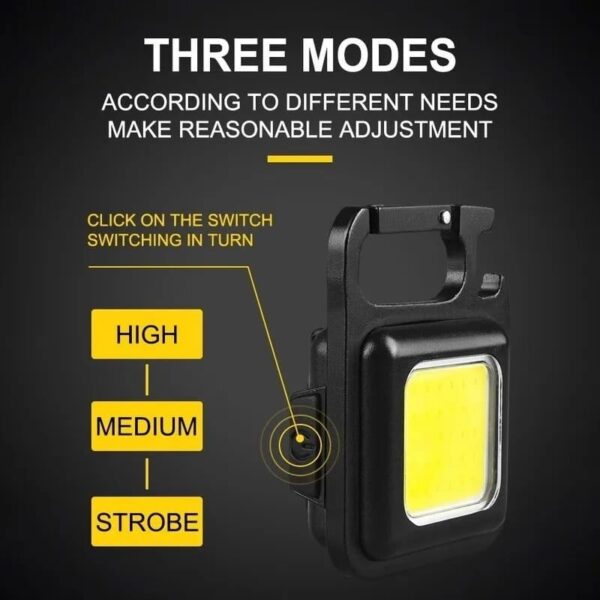Multifunction Mini COB Keychain Light USB Rechargeable Emergency Lamps Magnetic Repair Work Outdoor Camping Flashlight - Image 5