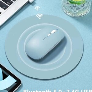 Macaron Rechargeable Wireless Bluetooth Mouse 2.4G USB Mice For Android Windows Tablet Laptop Notebook PC For IPAD Mobile