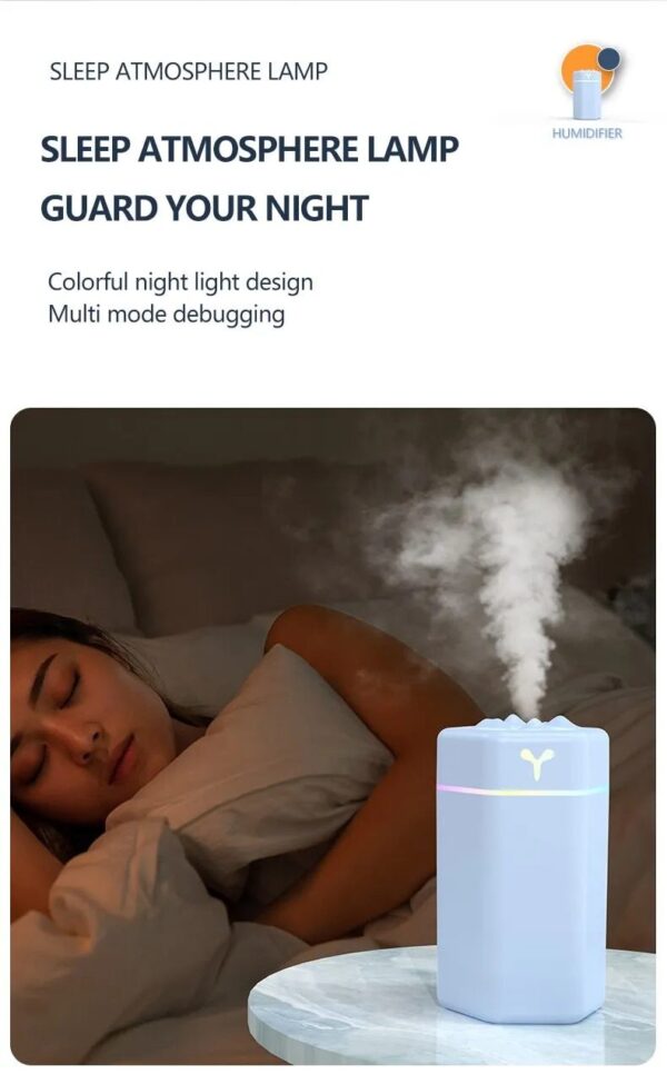 Air Humidifier Aroma Oil Humidificador USB Cool Mist Sprayer with Colorful Soft Night Light Purifier Car Home Appliance - Image 12
