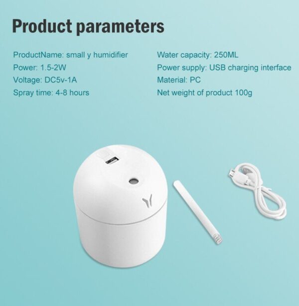 Mini Large Mist Volume USB Air Humidifier Household Small Desktop Intelligent Car New Aromatherapy Machine - Image 2