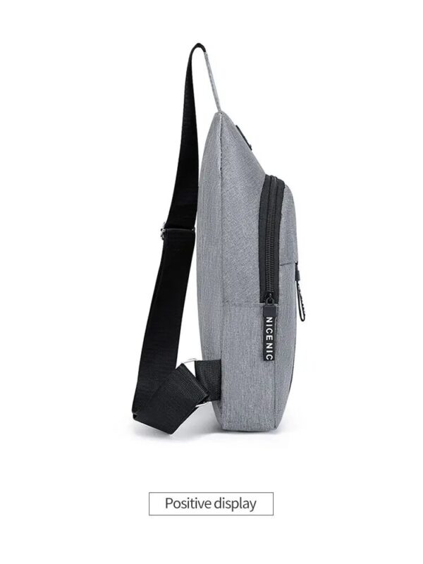 Chest Bag Fashion New Solid Color Men Chest Bag Outdoor Casual Fashion One Shoulder Crossbody Bag - Image 15