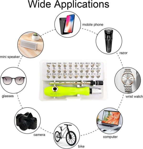 Tool Repair 32 In 1 Screwdriver Set Precision Mini Magnetic Screwdriver Bits Kit Phone Mobile IPad Camera Maintenance - Image 2