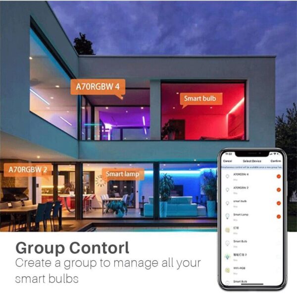 Tuya Smart Bulb E27 WiFi/Bluetooth Dimmable LED Light Bulb RGBCW 100-240V Smart Life App Control Support Alexa Google Home - Image 5