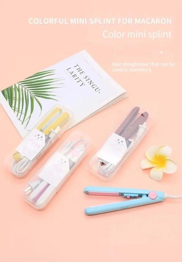 Mini Hair Straightener Clipboard Small Power Plug Curling Hair Straight Hair Girls Air Bangs Portable Hair Straightener - Image 3