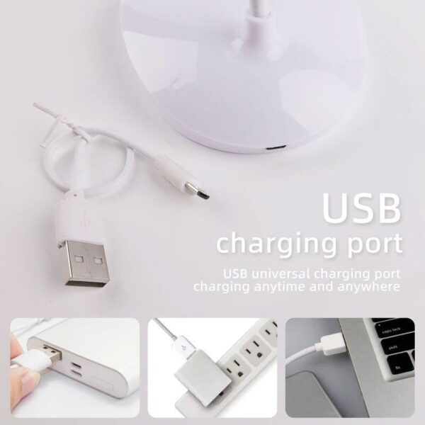 LED Desktop Desk Lamp USB Rechargeable Lighting Eye Protection Room Night Light Bedroom Bedside Student Reading Lamp - Image 3