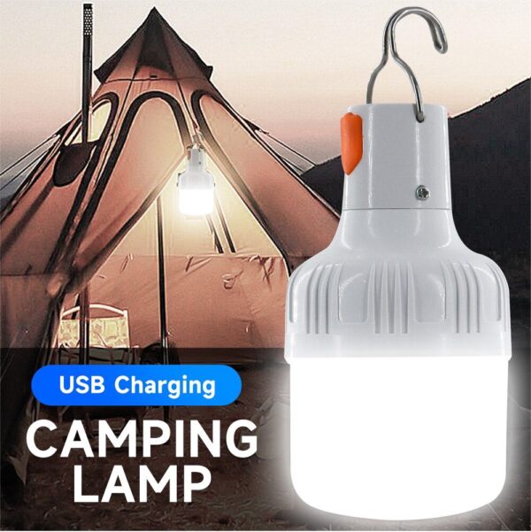 Outdoor USB Rechargeable LED Lamp Bulbs High Brightness Emergency Light Hook Up Camping Fishing Portable Lantern Night Lights - Image 2