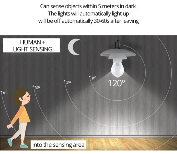 E27 LED Bulb PIR Motion Sensor 110V 220V 12W 15W 18W Dusk Dawn LED Light Lamps Spotlights Night Light For Home Stair Hallway - Image 9